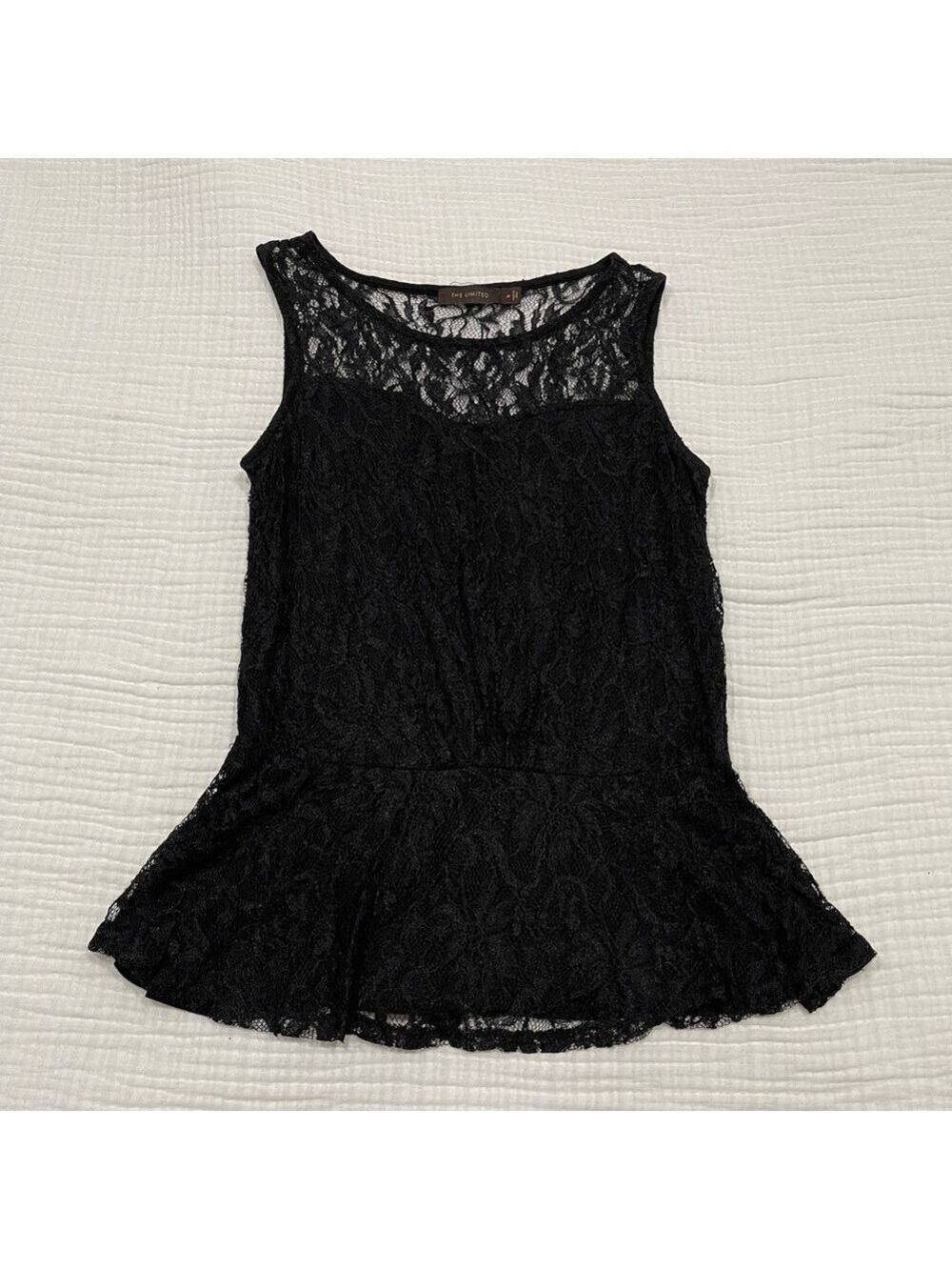The Limited Black Lace Tank Top